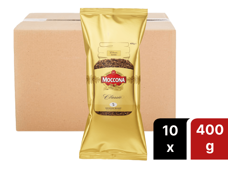 Moccona Classic Medium Roast Freeze Dried Instant Coffee Vending Refill 10x400g 4071398