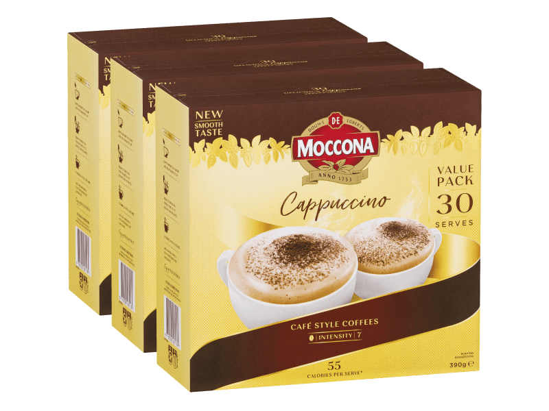 Moccona Cappuccino Cafe Style Coffee Sachets 3x30x13g 4060608