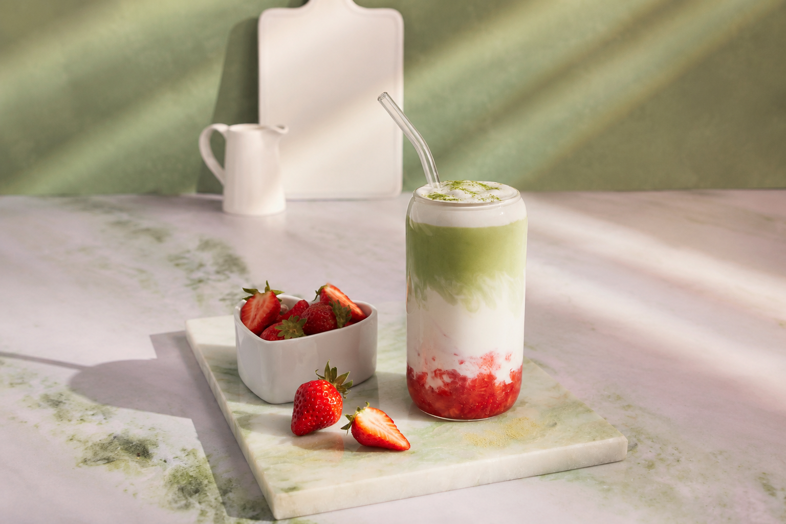 AU-Strawberry matcha latte
