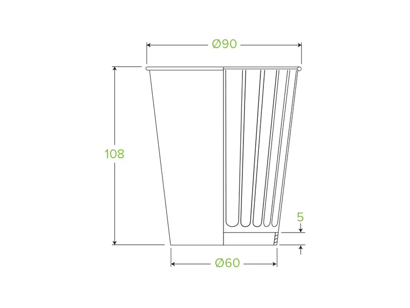 NB White Double Wall BioCup 12oz