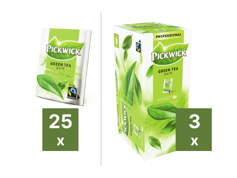 Pickwick Green Tea Pure 3x25x4 4050614 1x25x3 PDP
