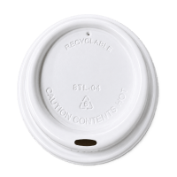 8 oz Non-branded Lid White