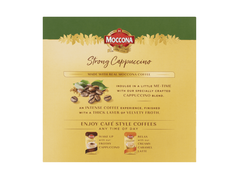 Moccona Strong Cappuccino Cafe Style Coffee Sachets 3x30x13.2g 4060610