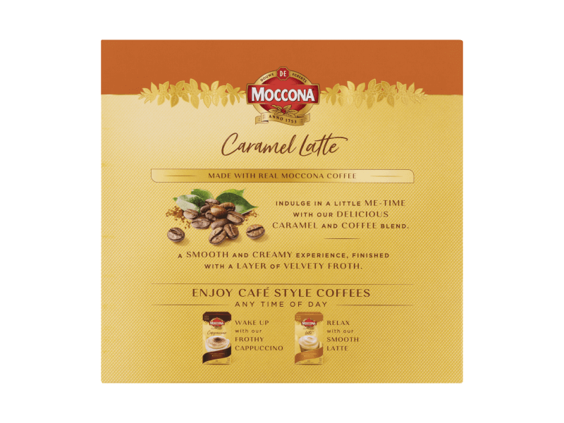 Moccona Caramel Latte Cafe Style Coffee Sachets 3x30x13.7g 4070507