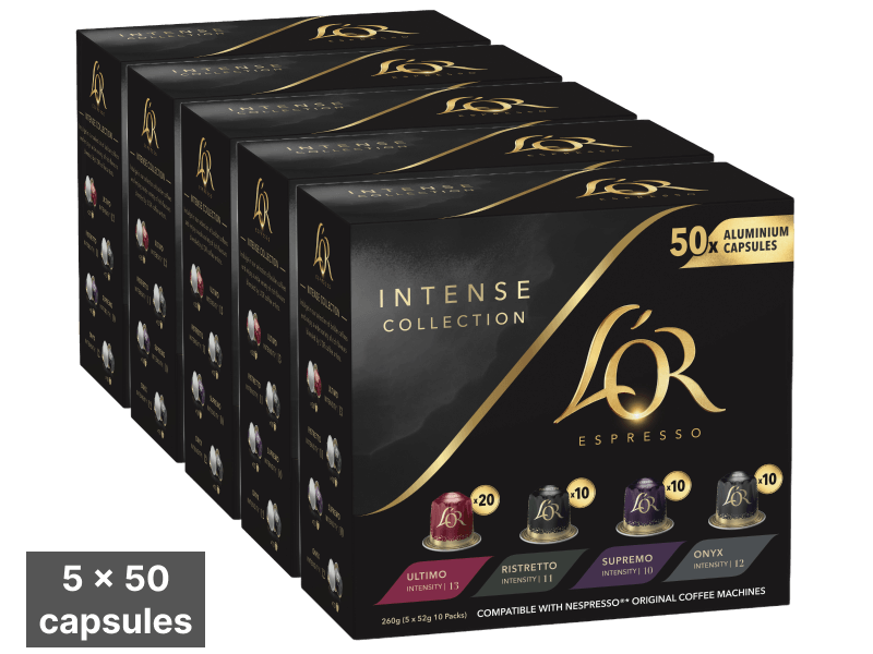 LOR Espresso Intense Collection 4059635 5x50pc PDP