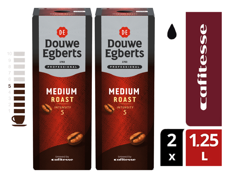 DE Cafitesse Medium Roast 2x1.25L 4071682 2x2PC PDP JDE Professional