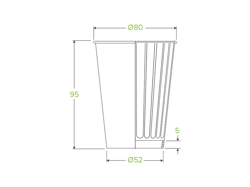 NB White Double Wall BioCup 8oz