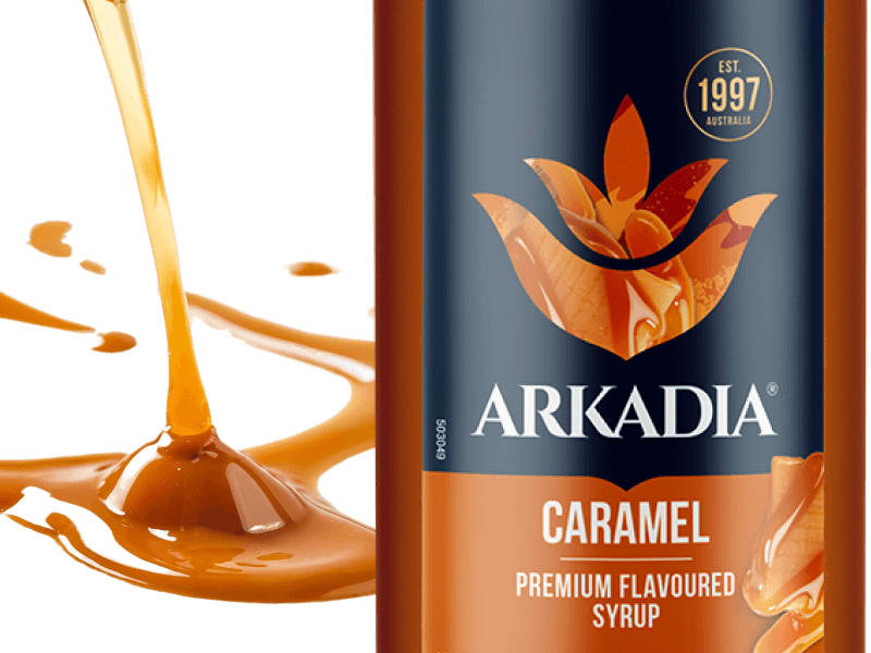 Arkadia Premium Syrup Caramel 1x1000ml 4072007 Label