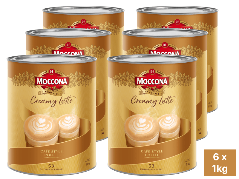 Moccona Creamy Latte 1kg Tin 4008478 6xPC PDP