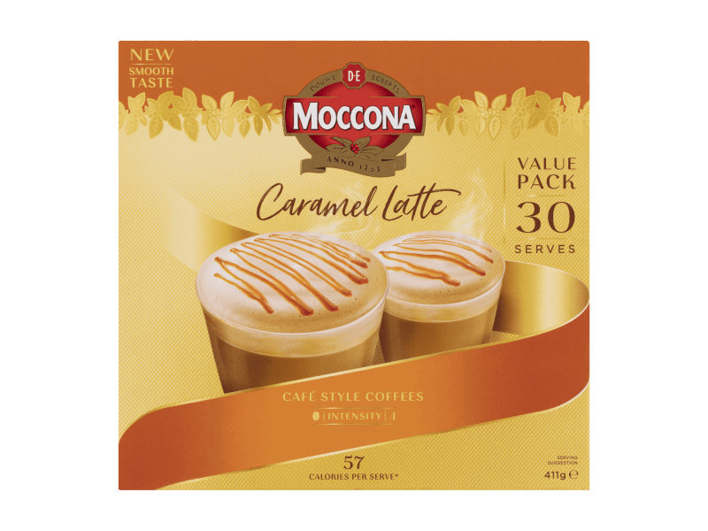 Moccona Caramel Latte Cafe Style Coffee Sachets 3x30x13.7g 4070507
