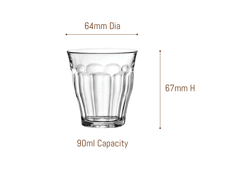 Macchiato Glass 90ml 6pc 1671814