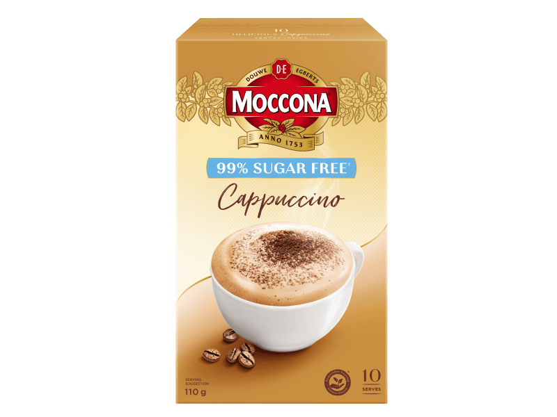 Moccona Cappuccino Sugar Free 10pk 4058413 3DF PDP JDE Professional