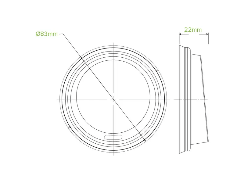 NB Clear PLA BioCup Lid 8oz 4059009