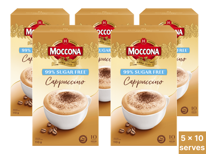 Moccona Cappuccino Sugar Free 10pk 4058413 5xPC PDP JDE Professional